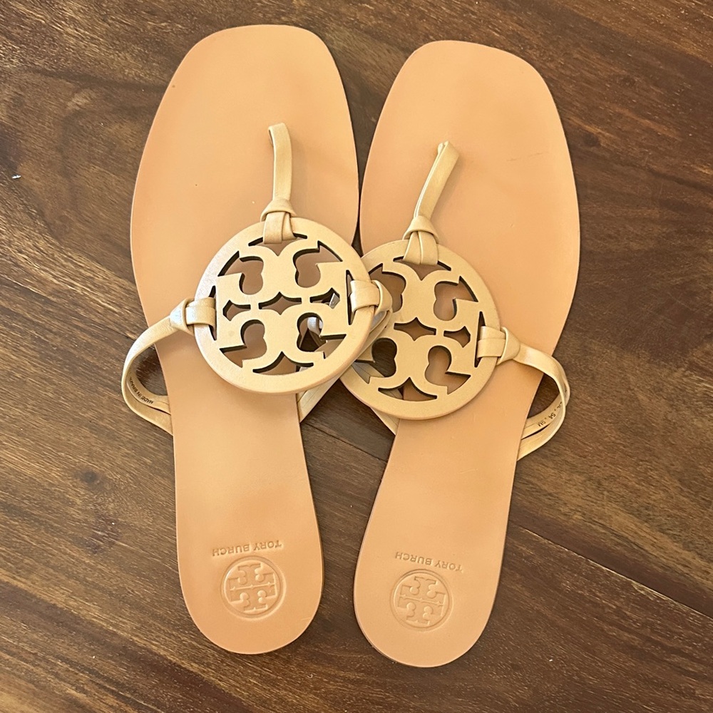 Tory Burch Beige Cutout Sandals